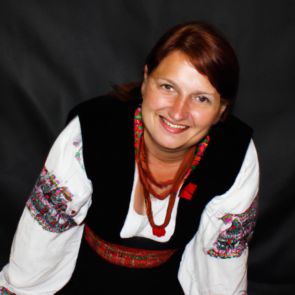 Person in traditional Romanian costume