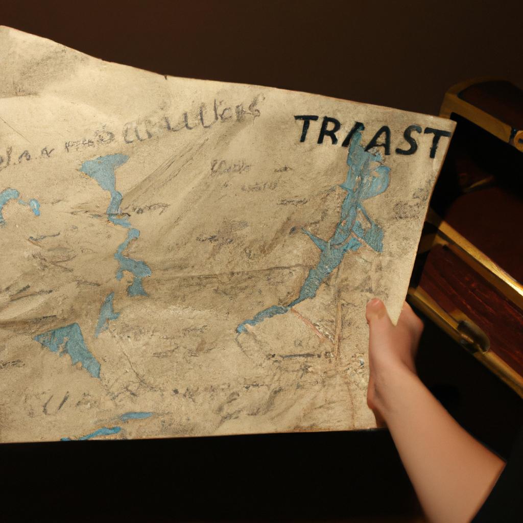 Person holding a treasure map